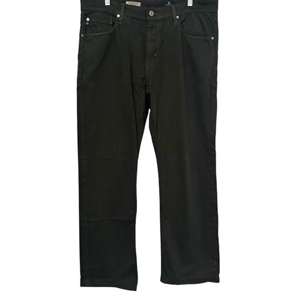AG Adriano Goldschmied The‎ Protege Straight Leg Green Chino Pants Mens 36 x 34